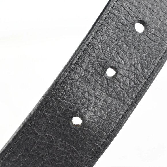 Louis Vuitton Black Leather Pont Neuf Silver Buckle Belt 85/34 bsj630-102325 - Picture 11 of 15
